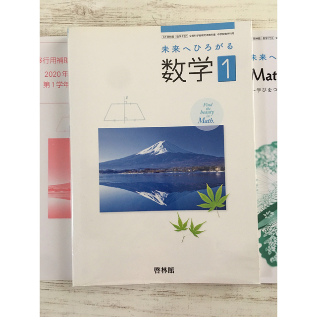 未使用　啓林館　数学1 中学生　補助教材セット エンタメ/ホビーの本(語学/参考書)の商品写真