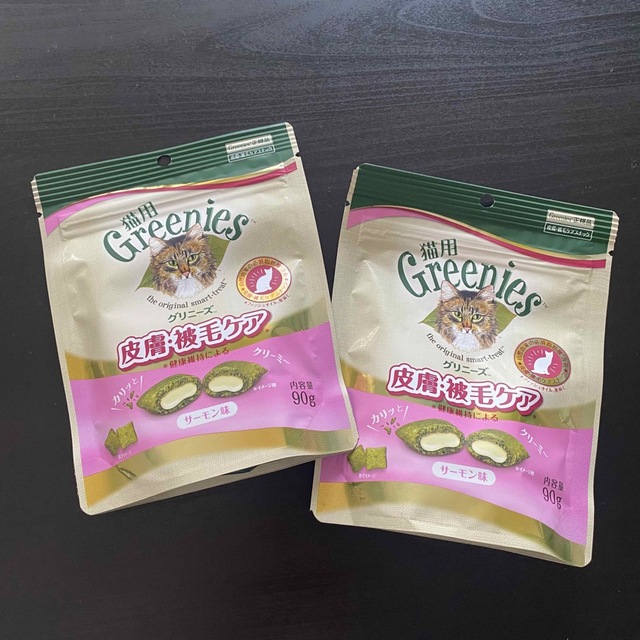 Greenies（TM）(グリニーズ)のグリニーズ キャット 皮膚被毛ケア サーモン味 90g×2袋 その他のペット用品(ペットフード)の商品写真