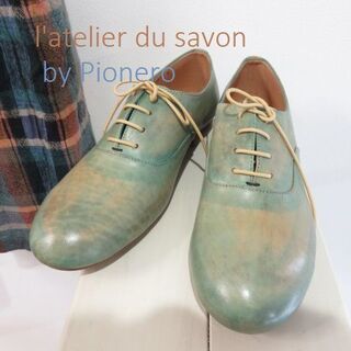 アトリエドゥサボン(l'atelier du savon)の新品 アトリエドゥサボン　ピオネロ レザーシューズ　ハンドペイント　Msize(ローファー/革靴)