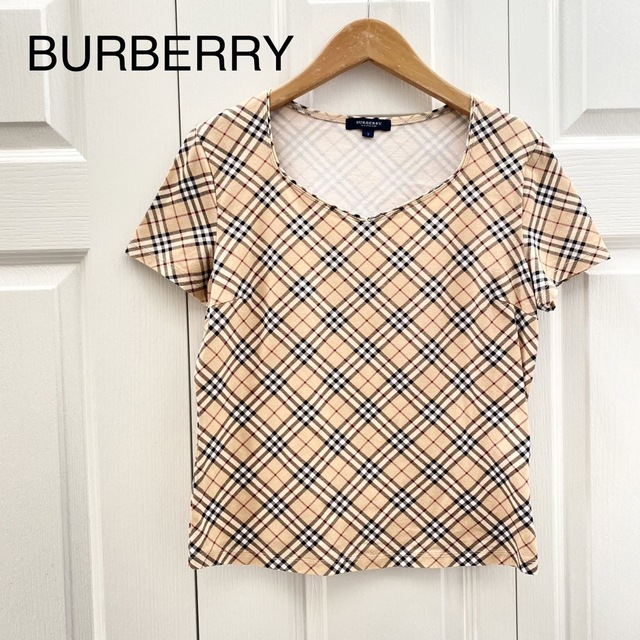 BURBERRY(バーバリー)のバーバリー／トップス カットソー 半袖Tシャツ ノバチェック レディースのトップス(Tシャツ(半袖/袖なし))の商品写真