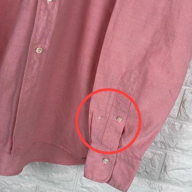 ラルフローレン　ゆるだぼオーバーサイズオックスフォードボタンダウンシャツ薄ピンク