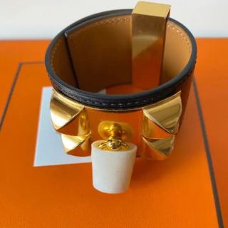 Hermes - エルメス コリエ‣シアン ルージュ □R 金メッキ アリゲーター 