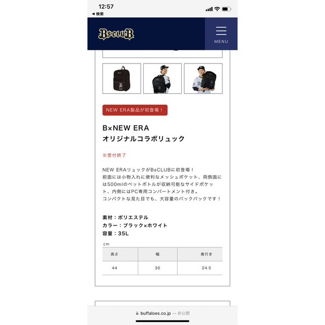 オリックス・バファローズ - オリックス グッズ NEW ERAコラボリュック ...