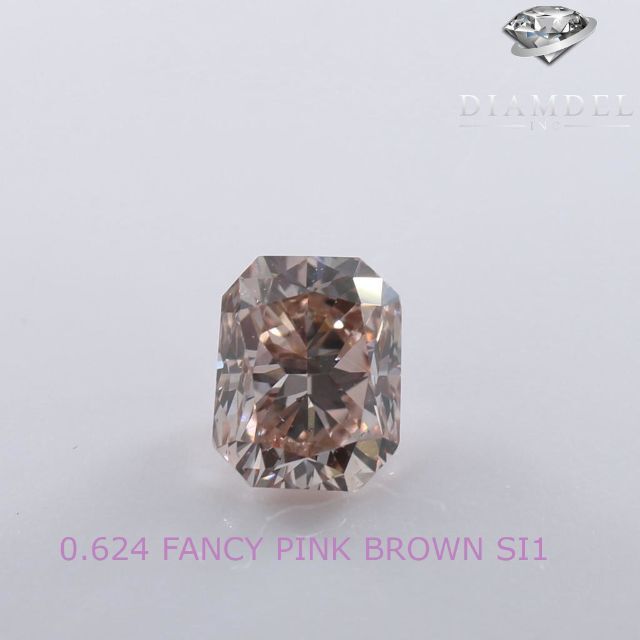 茶色ダイヤモンドルース/ F.PINK BROWN/ 0.624 ct.