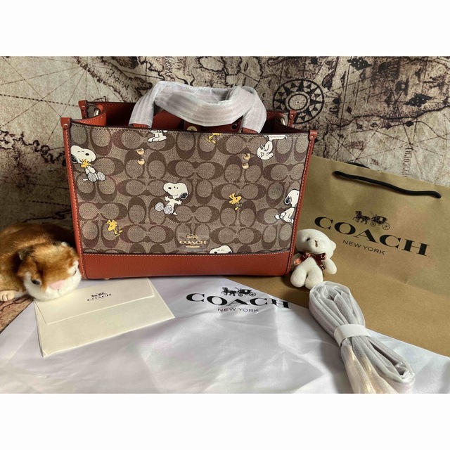 人気新作 コーチ COACH×PEANUTS トートショルダーバッグ スヌーピー