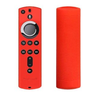 【P05】Amazon fire tv シリコン リモコンカバー レッド(その他)