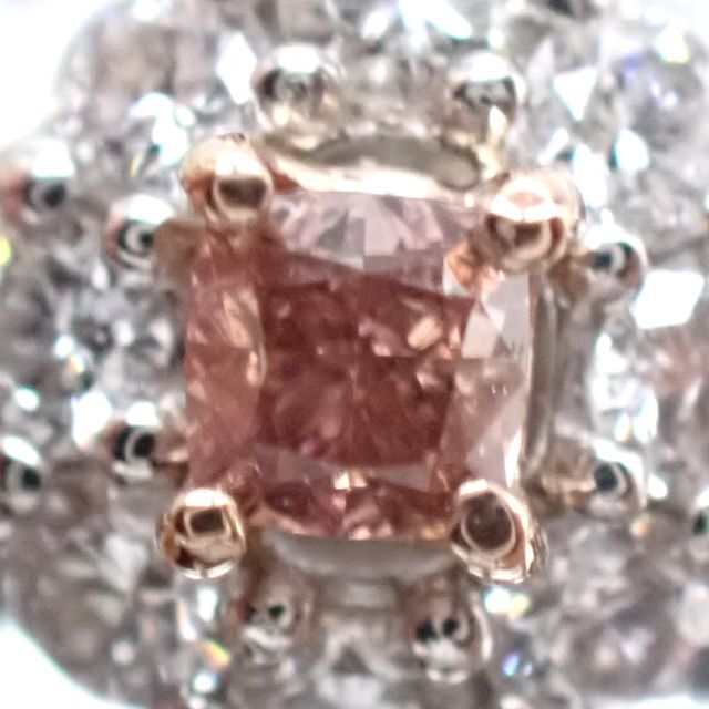 ピンクダイヤモンドリング0.078ct　PT950/K18