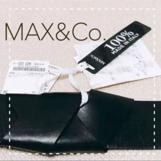 マックスアンドコー(Max & Co.)の新品☆ MAX&Co.  ブラック デザインベルト ALBURNO(ベルト)