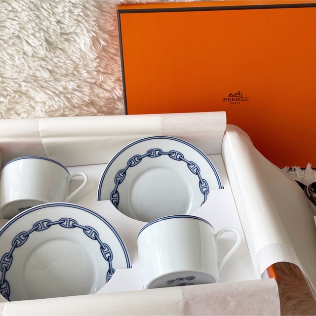 新品未使用　HERMES エルメス　シェーヌダンクル　カップ　ソーサー