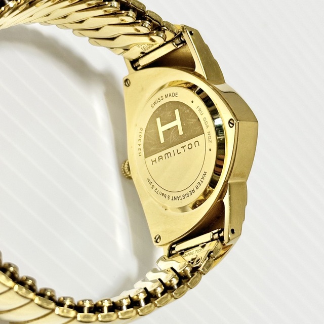 人気品! HAMILTON ベンチュラ H243010 ゴールド ブラック ロカ