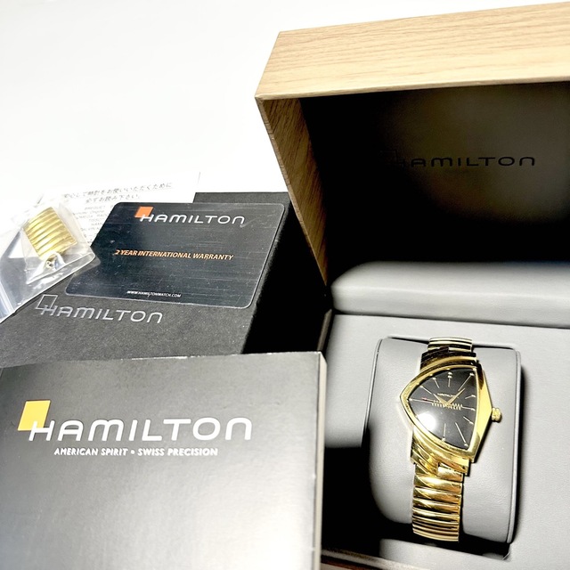 人気品！ HAMILTON ベンチュラ H243010 ゴールド ブラック ロカ