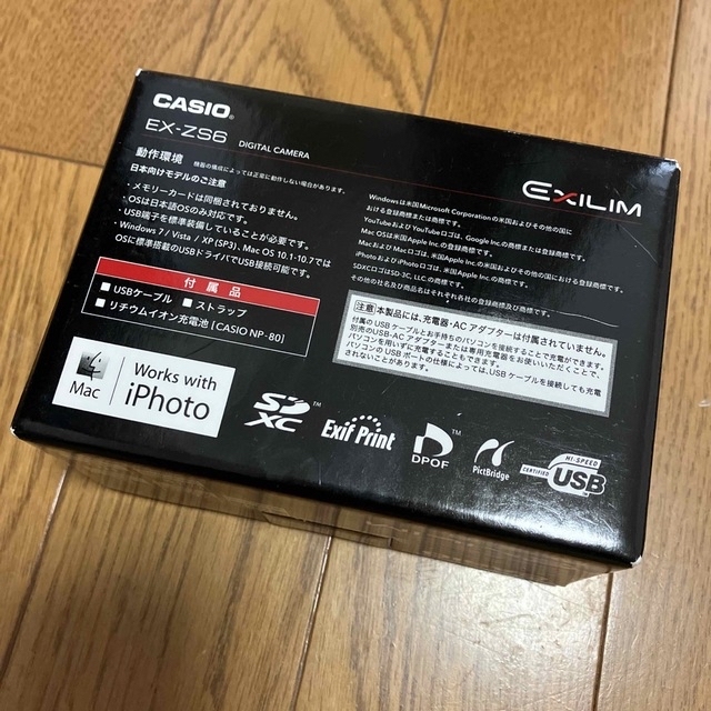 【CASIO】SDカード付 デジタルカメラ EXILIM EX-ZS6BK の通販 by gyogun's shop｜ラクマ