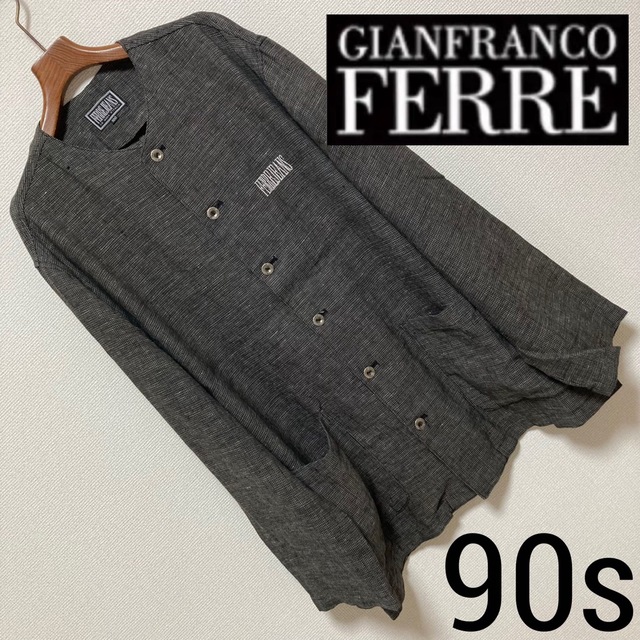 Gianfranco FERRE(ジャンフランコフェレ)の90s Vintage■ジャンフランコ フェレ ジーンズ■ノーカラージャケット メンズのジャケット/アウター(ノーカラージャケット)の商品写真