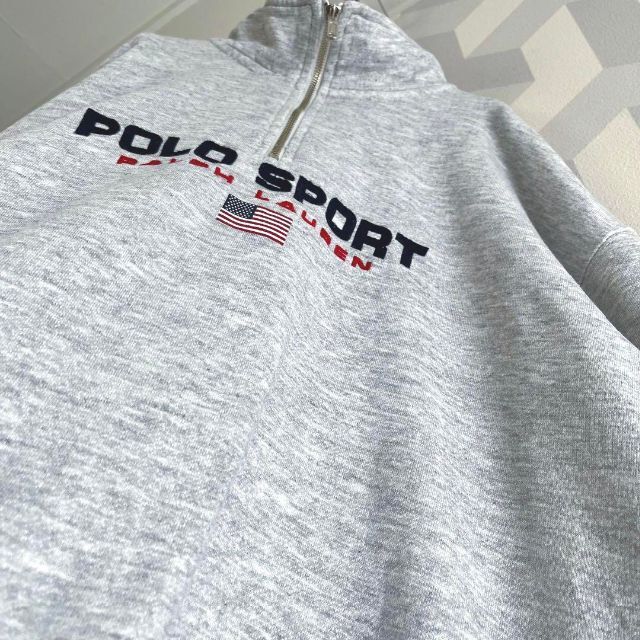 【Polo Sport】 90s当時物XLハーフジップ スウェット ポロスポーツ