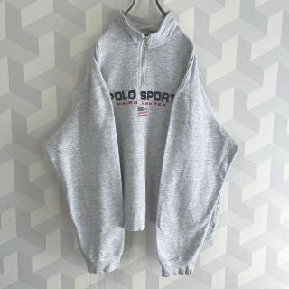 Polo Sport】 90s当時物XLハーフジップ スウェット ポロスポーツ-