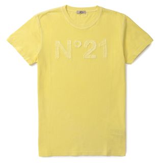 ヌメロヴェントゥーノ(N°21)のヌメロ ヴェントゥーノ N°21 【大人もOK】キッズ Tシャツ ロゴ クルーネック スウェットシャツ イエロー N21582 N0263 0N207(Tシャツ/カットソー)