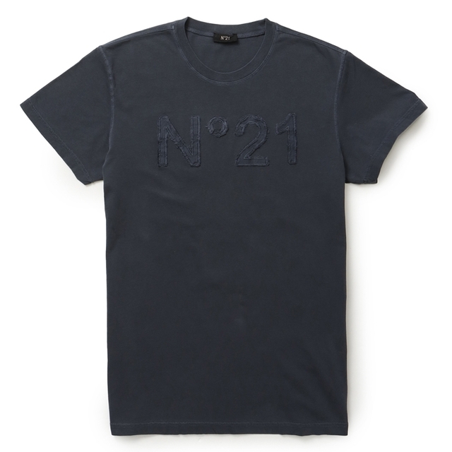 N°21★ヌメロヴェントゥーノ　スパンコールロゴ　黒Tシャツ