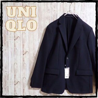 ユニクロ(UNIQLO)の美品 未使用 タグ付 ユニクロ 2wayストレッチ ジャケット ＋ L ネイビー(テーラードジャケット)