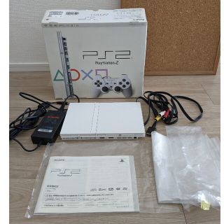 プレイステーション2(PlayStation2)のプレイステーション2本体　ホワイト　スリム　ジャンク品(家庭用ゲーム機本体)