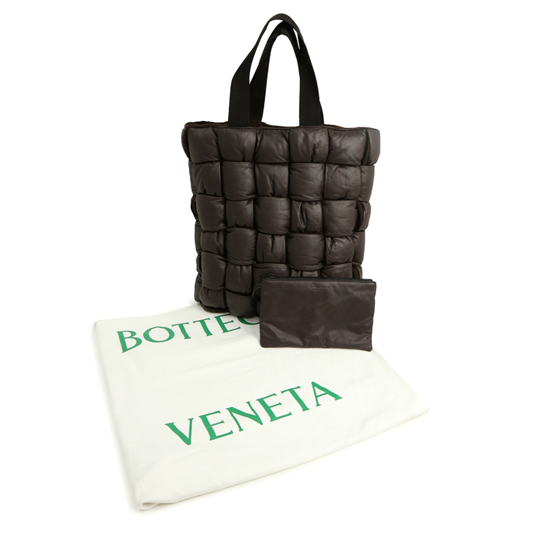 Bottega Veneta(ボッテガヴェネタ)のボッテガヴェネタ パデッド トートバッグ カーフスキン レザー ウール フォンダン ブラウン 茶 641096 BOTTEGA VENETA（未使用　展示品） メンズのバッグ(トートバッグ)の商品写真