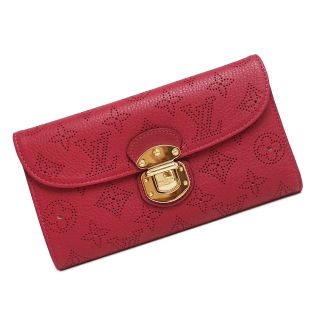 ヴィトン(LOUIS VUITTON) マヒナ 財布(レディース)(ゴールド/金色系