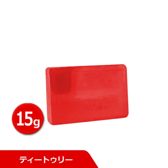 sunsorit(サンソリット)のサンソリット ミニ スキンピールバー 赤 ティーツリー 15g ピーリング石鹸 コスメ/美容のスキンケア/基礎化粧品(洗顔料)の商品写真