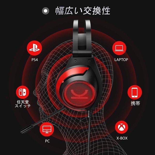 プロゲーマー専用設計❣立体的で臨場感に満ちた音場を忠実に再現♪❤ヘッドセット