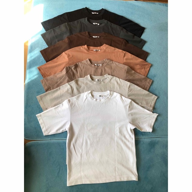 UNIQLO U エアリズムコットンオーバーサイズＴシャツ（5分袖） - Tシャツ/カットソー(半袖/袖なし)