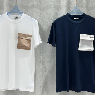 19600円最 安値 買取 即出荷可能 miumiu Tシャツ半袖 トップス miu miu