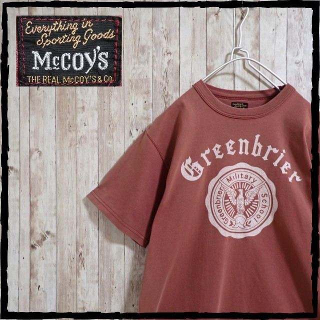 THE REAL McCOY'S(ザリアルマッコイズ)のリアルマッコイズ ヴィンテージ プリント Tシャツ Mサイズ カレッジ アメカジ メンズのトップス(Tシャツ/カットソー(半袖/袖なし))の商品写真