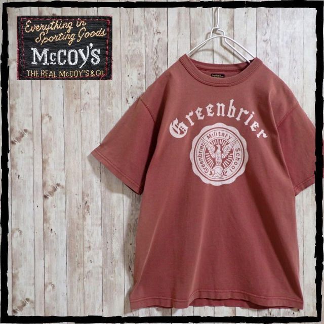 THE REAL McCOY'S(ザリアルマッコイズ)のリアルマッコイズ ヴィンテージ プリント Tシャツ Mサイズ カレッジ アメカジ メンズのトップス(Tシャツ/カットソー(半袖/袖なし))の商品写真