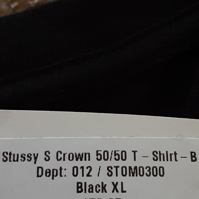 新品!!海外限定!!希少STUSSY クラウン ブラック ビッグサイズ Tシャツ
