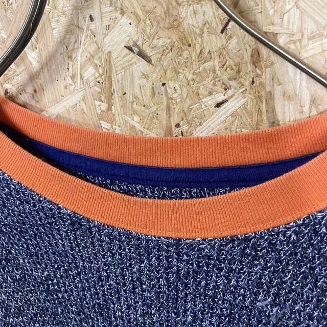 TOILET(トイレット)のtoilet 切替えコットン 春ニット MADE IN JAPAN ライン入 メンズのトップス(Tシャツ/カットソー(七分/長袖))の商品写真