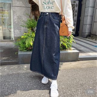 ザラ(ZARA)のP000EIMN kens deep denim skirt ロングスカート(ロングスカート)