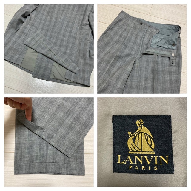 90s Vintage■LANVIN ランバン■ダブル セットアップ スーツ