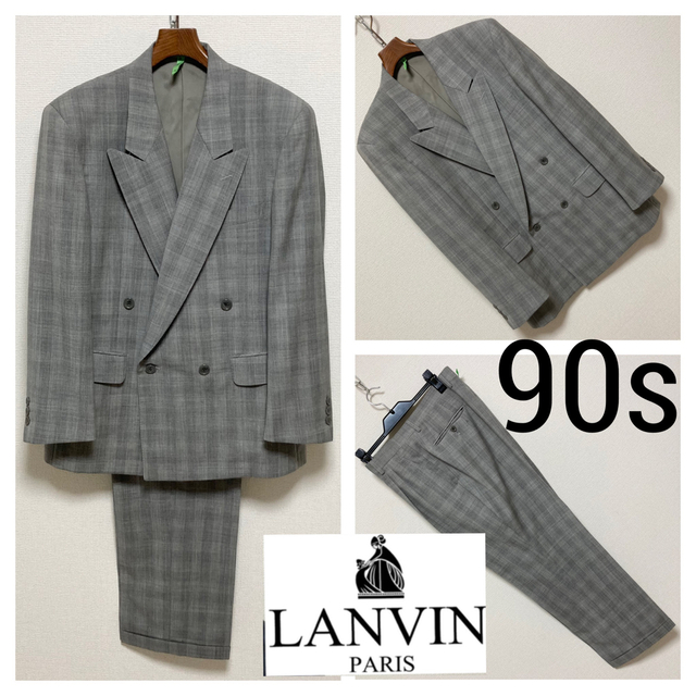 90s Vintage■LANVIN ランバン■ダブル セットアップ スーツ