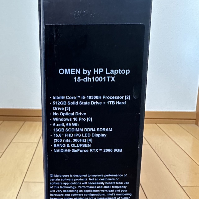 HP(ヒューレットパッカード)のHP OMEN15 RTX2060 Core i5 ゲーミングPC スマホ/家電/カメラのPC/タブレット(ノートPC)の商品写真