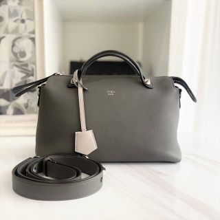 フェンディ(FENDI)の美品☆　フェンディ　8BL146　バイザウェイ　ミディアム　2way　グレー(ハンドバッグ)