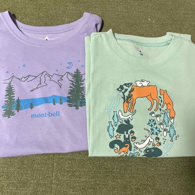 mont bell(モンベル)のモンベル　キッズTシャツ150、S キッズ/ベビー/マタニティのキッズ服女の子用(90cm~)(Tシャツ/カットソー)の商品写真