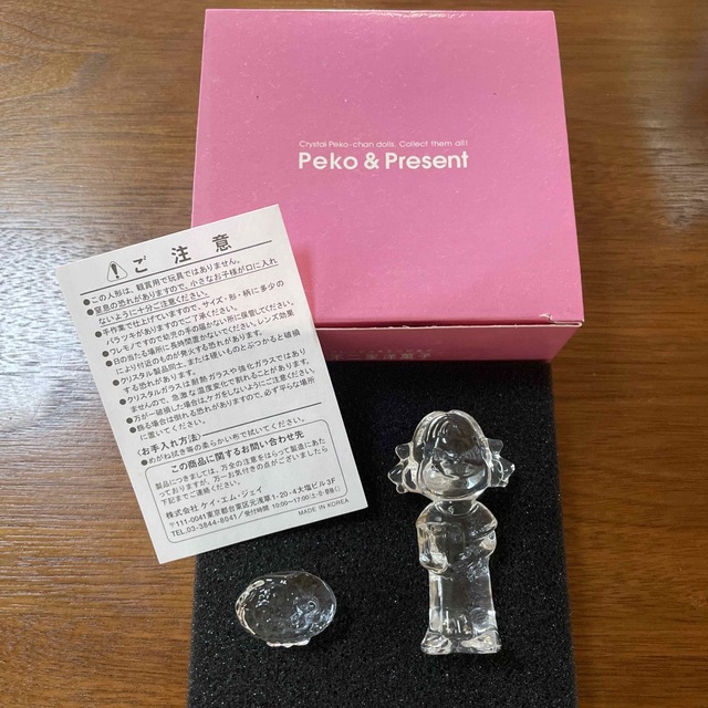 不二家 - 【新品未使用】不二家 ペコちゃん クリスタル 非売品 置物の