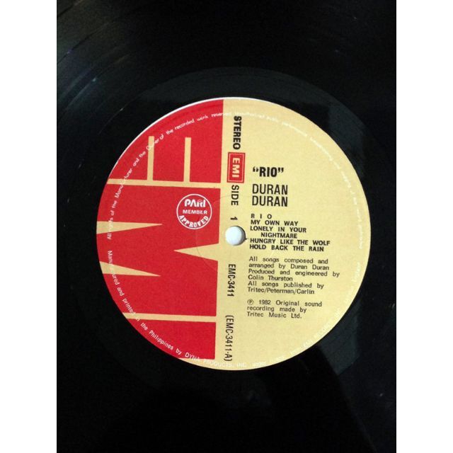 魅了 激レア! DURAN LP DURAN DURAN/RIO Philippines盤_1 激レア
