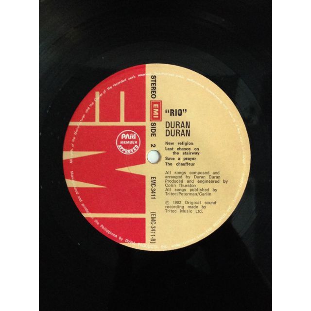 激レア! LP DURAN DURAN/RIO Philippines盤_1 お買い得 16750円 www