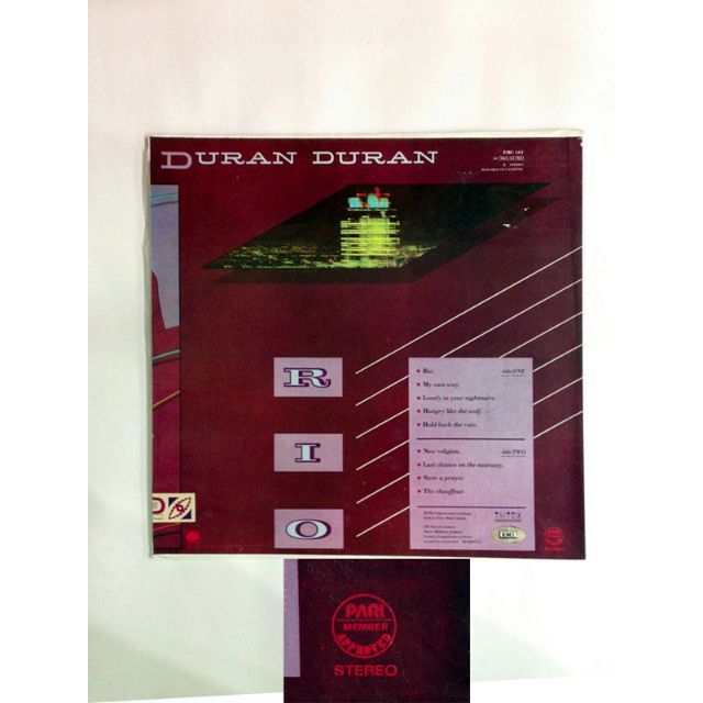 激レア! LP DURAN DURAN/RIO Philippines盤_2 お気に入りの 33%割引