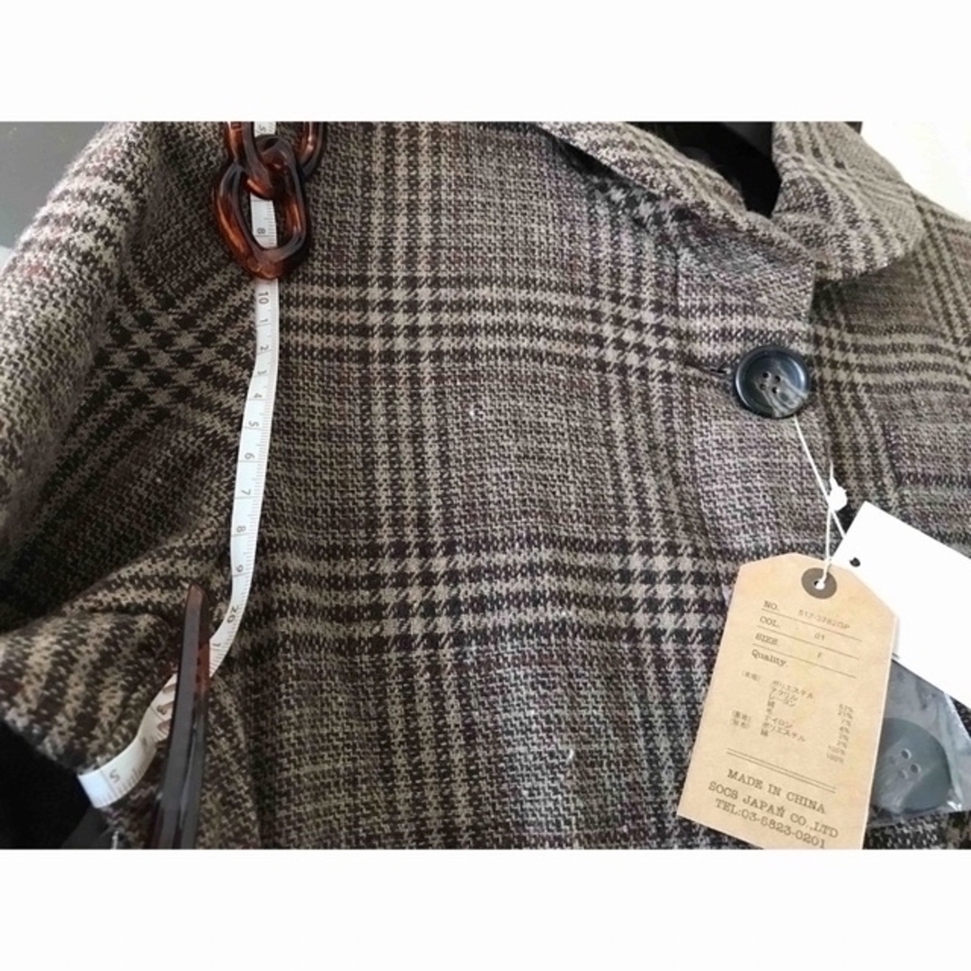 ⭐︎新品未使用⭐︎タグ・替えボタン付き⭐︎ステンカラーロングコート レディースのジャケット/アウター(ロングコート)の商品写真