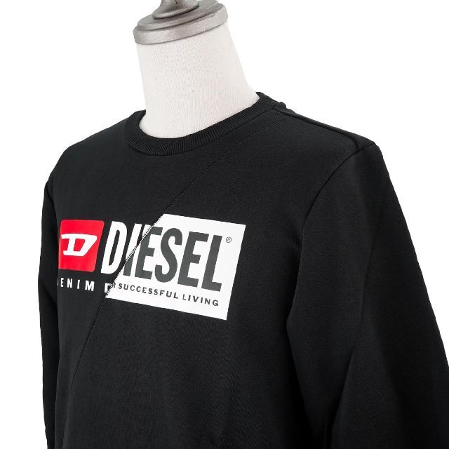 DIESEL(ディーゼル)のトレーナー DIESEL ディーゼル A00349 ブラック サイズM メンズのトップス(スウェット)の商品写真