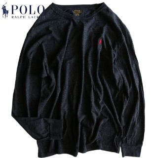 ポロラルフローレン(POLO RALPH LAUREN)の【POLO RALPH LAUREN】長袖Tシャツ　ロゴ　灰　XL以上★(Tシャツ/カットソー(七分/長袖))