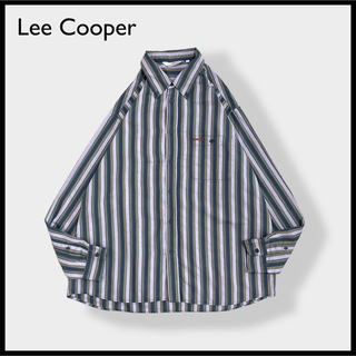 【Lee Cooper】ストライプシャツ レトロ 柄シャツ ボタンダウン 古着(シャツ)