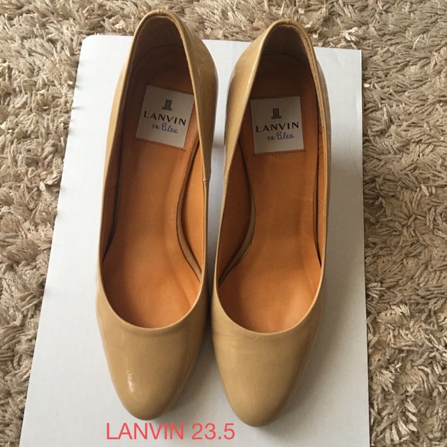 LANVIN blue ランバン　エナメルヒール　23.5