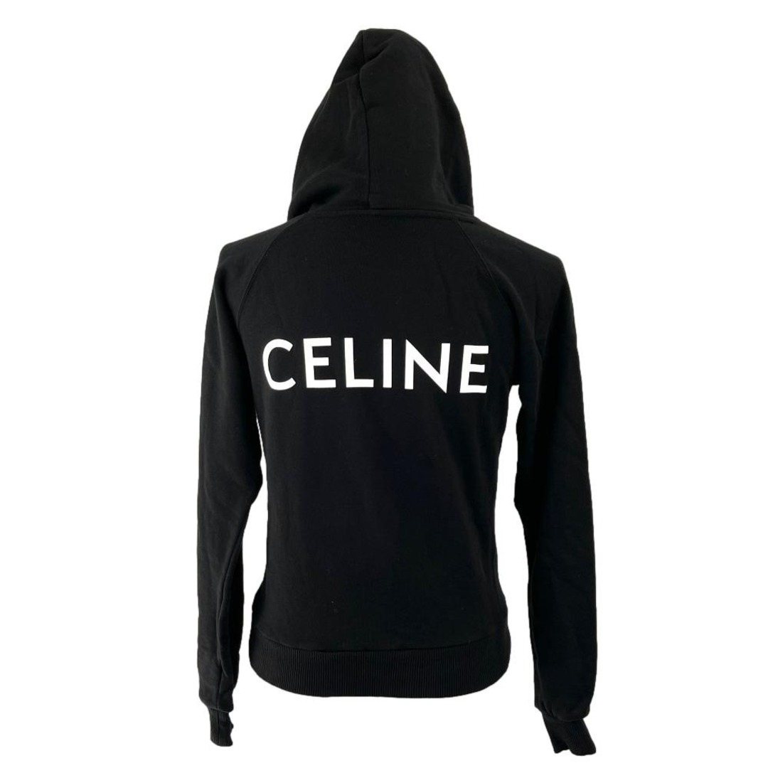 celine(セリーヌ)の[USED/中古]CELINE セリーヌ パーカー ブラック ロゴ XS コットン XS 2Y006917G 中古 ai-tdc-001290-4e レディースのトップス(パーカー)の商品写真