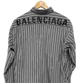 BALENCIAGA 17SS クロップド ボクサーストライプ シャツ 37